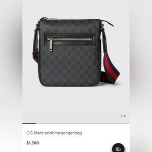 Gucci Black and Gray Messenger Bag